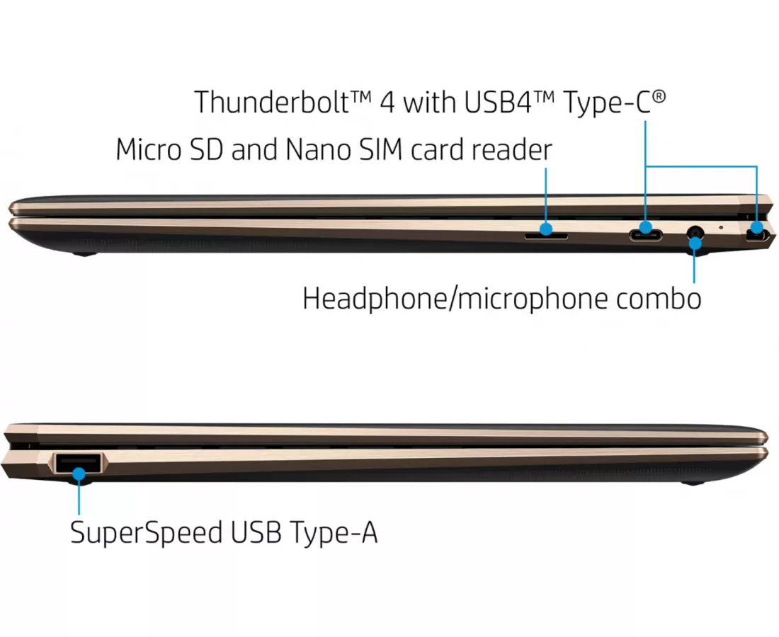 HP Spectre X360 13, CPU: Core™ i7-1165G7, RAM: RAM 16 GB, Ổ cứng: SSD 512GB, Độ phân giải : Ultra HD, Card đồ họa: Intel Iris Xe Graphics, Màu sắc: Blue Poseidon - hình số , 11 image