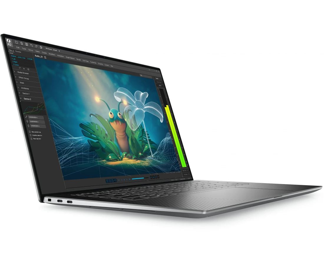 Dell Precision 5570, CPU: Core i7 - 12700H, RAM: 16GB, Ổ cứng: SSD M.2 512GB, Độ phân giải: FHD+, Card đồ họa: NVIDIA RTX A1000, Màu sắc: Dark Gray - hình số , 2 image