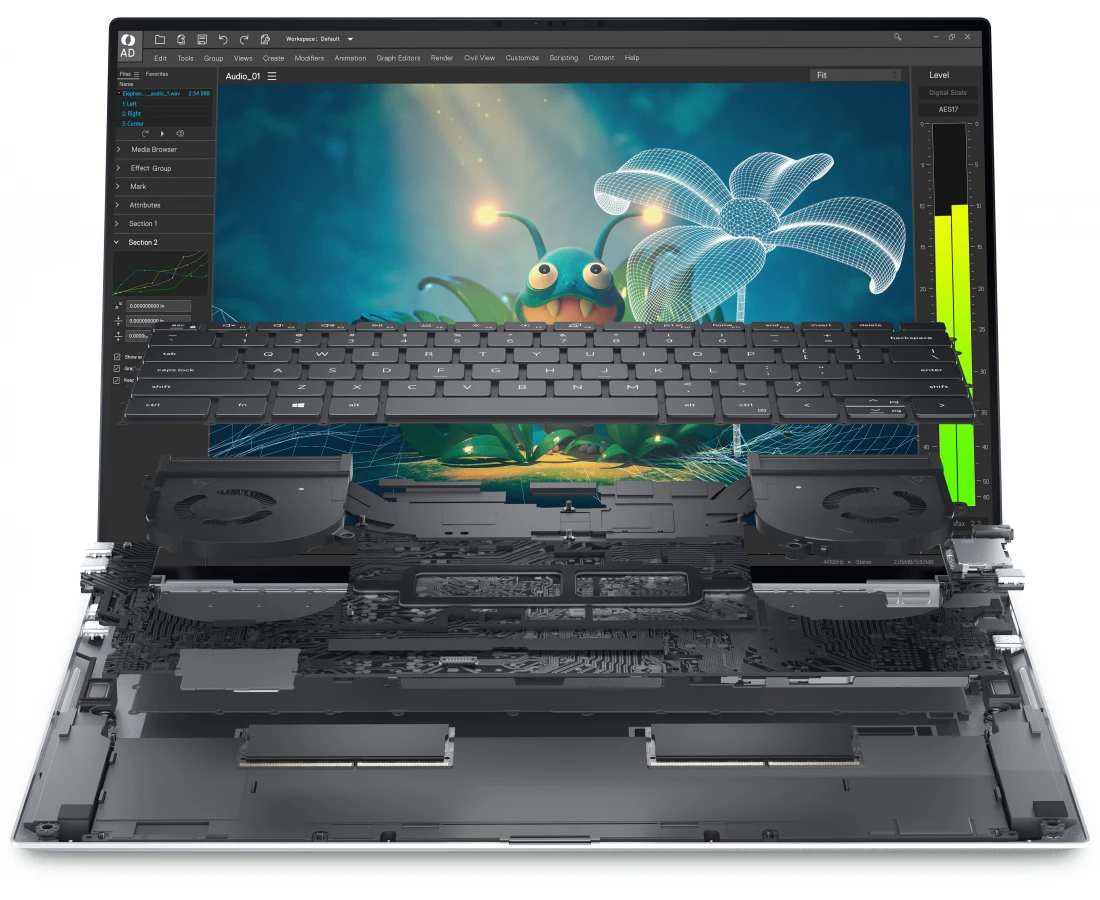 Dell Precision 5570, CPU: Core i7 - 12700H, RAM: 16GB, Ổ cứng: SSD M.2 512GB, Độ phân giải: FHD+, Card đồ họa: NVIDIA RTX A1000, Màu sắc: Dark Gray - hình số , 8 image