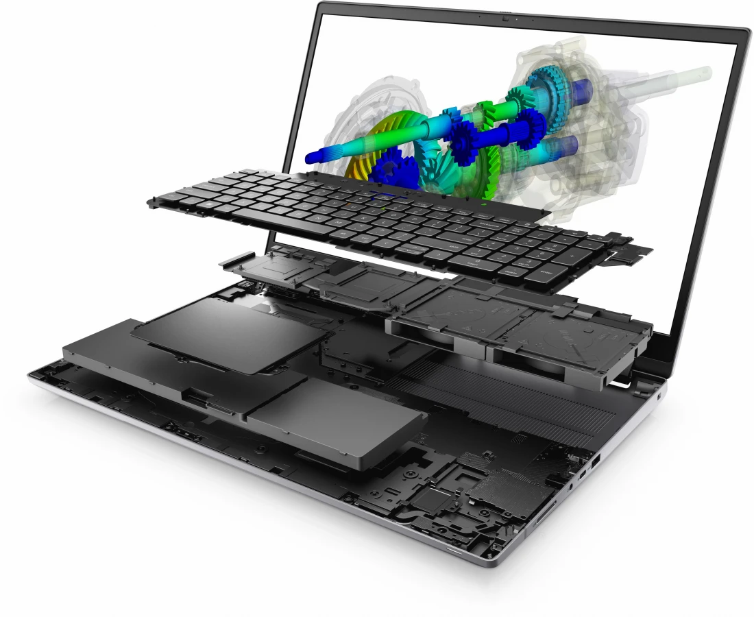 Dell Precision 7770, CPU: Core i7 - 12850HX, RAM: 64GB, Ổ cứng: SSD M.2 1TB, Độ phân giải: FHD, Card đồ họa: NVIDIA RTX A3000, Màu sắc: Grey - hình số , 8 image