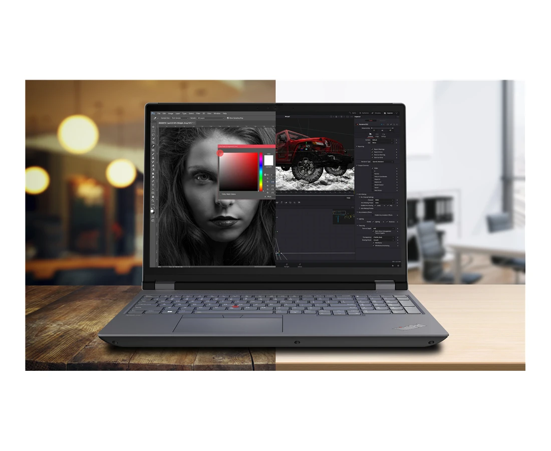 Lenovo ThinkPad P16 Gen 1, CPU: Core i7 - 12800HX, RAM: RAM 16 GB, Ổ cứng: SSD M.2 512GB, Độ phân giải: FHD+, Card đồ họa: Intel Arc Pro A30M, Màu sắc: Storm Grey - hình số , 2 image