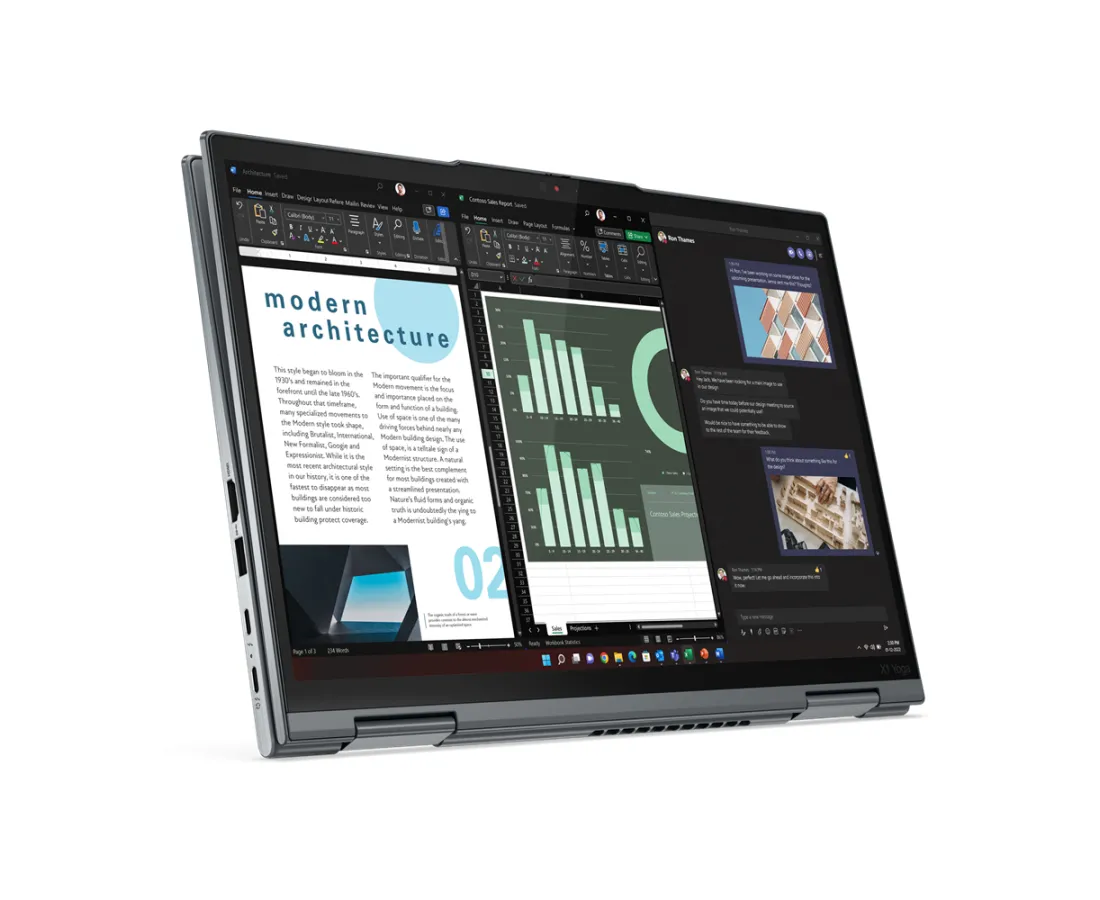 Lenovo ThinkPad X1 Yoga Gen 8, CPU: Core i7 - 1355U, RAM: 16 GB, Ổ cứng: SSD M.2 512GB, Độ phân giải : Full HD+, Card đồ họa: Intel Iris Xe Graphics, Màu sắc: Carbon Fiber - hình số , 2 image