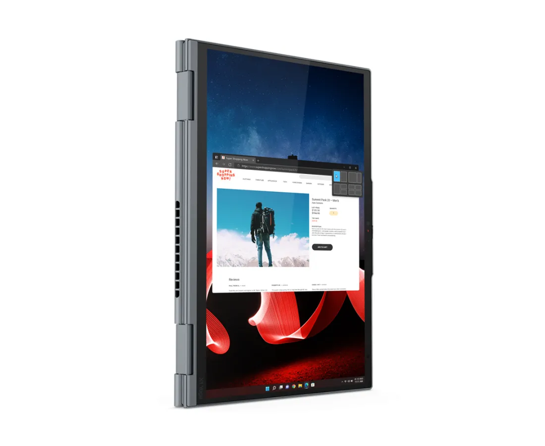 Lenovo ThinkPad X1 Yoga Gen 8, CPU: Core i7 - 1355U, RAM: 16 GB, Ổ cứng: SSD M.2 512GB, Độ phân giải : Full HD+, Card đồ họa: Intel Iris Xe Graphics, Màu sắc: Carbon Fiber - hình số , 3 image