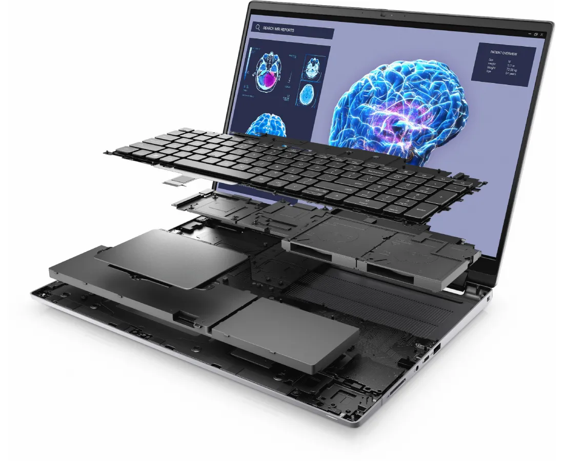 Dell Precision 7680, CPU: Core i7 - 13850HX, RAM: 64GB, Ổ cứng: SSD M.2 1TB, Độ phân giải: FHD+, Card đồ họa: NVIDIA RTX 3500 Ada, Màu sắc: Dark Gray - hình số , 8 image