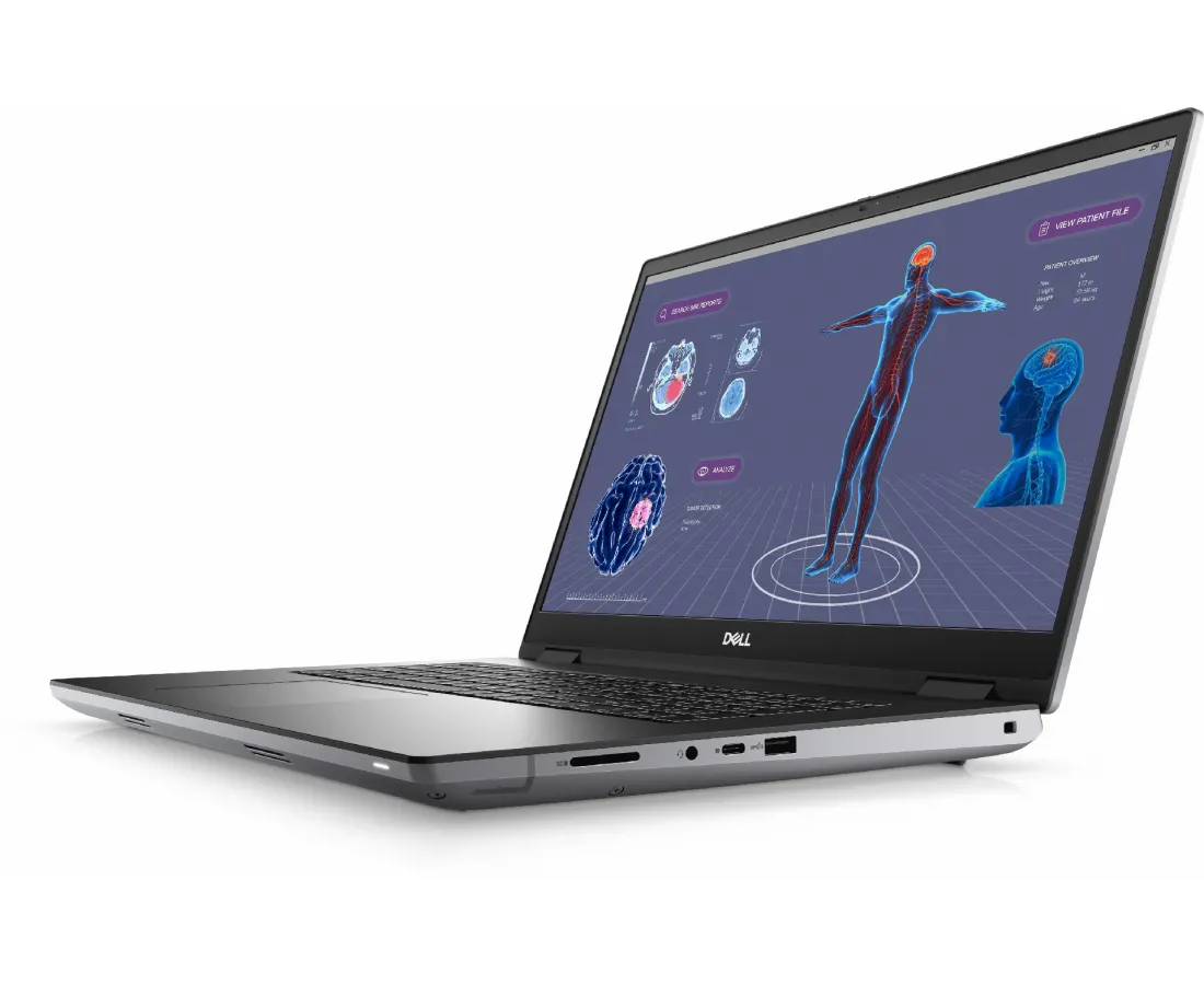 Dell Precision 7780, CPU: Core i9 - 13950HX, RAM: 64GB, Ổ cứng: SSD M.2 1TB, Độ phân giải: FHD, Card đồ họa: NVIDIA RTX 4000 Ada, Màu sắc: Grey - hình số , 6 image