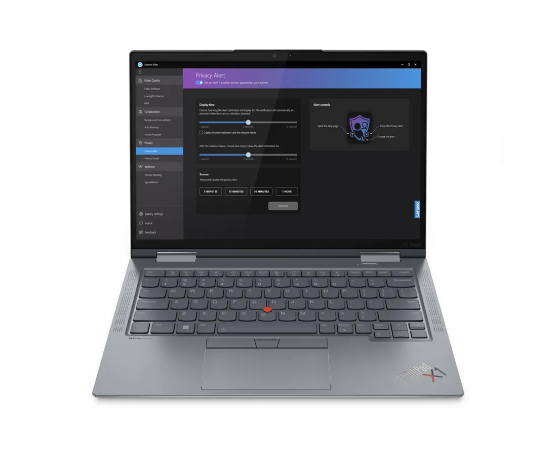 Lenovo ThinkPad X1 Yoga Gen 8, CPU: Core i7 - 1355U, RAM: 16 GB, Ổ cứng: SSD M.2 512GB, Độ phân giải : Full HD+, Card đồ họa: Intel Iris Xe Graphics, Màu sắc: Carbon Fiber - hình số , 10 image