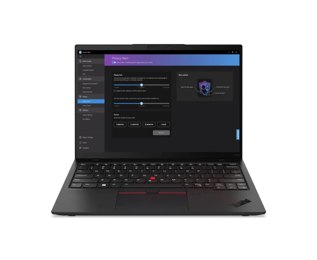 Lenovo ThinkPad X1 Nano Gen 3, CPU: Core i7 - 1370P, RAM: 16 GB, Ổ cứng: SSD M.2 1TB, Độ phân giải : Quad HD+, Card đồ họa: Intel Iris Xe Graphics, Màu sắc: Black - hình số , 4 image