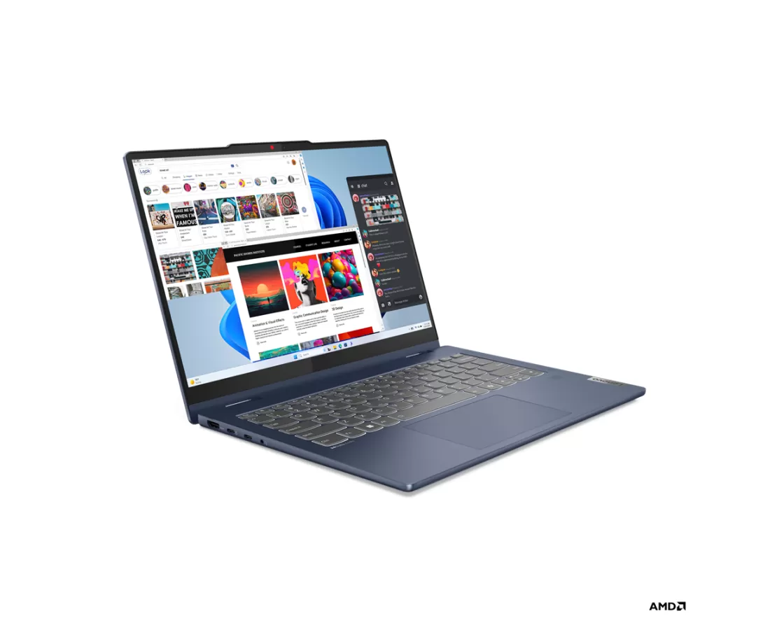 Lenovo IdeaPad 5 2 in 1 14AHP9, CPU: Ryzen 7 8845HS, RAM: RAM 16 GB, Ổ cứng: SSD 1TB, Độ phân giải : Full HD+ Touch, Card đồ họa: AMD Radeon Graphics, Màu sắc: Cosmic Blue - hình số , 2 image