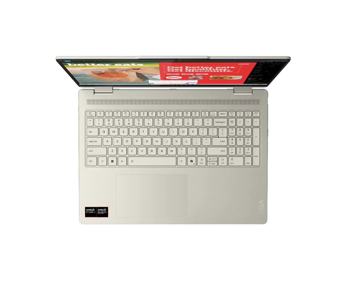Lenovo Yoga 7 2 in 1 16AKP10, CPU: Ryzen AI 5 340, RAM: RAM 16 GB, Ổ cứng: SSD 512GB, Độ phân giải : Full HD+, Card đồ họa: AMD Radeon Graphics, Kích thước màn hình: 16 inch, Loại màn hình: Laptop Touch, Hệ điều hành: Windows 11, Màu sắc: Seashell - hình số , 7 image