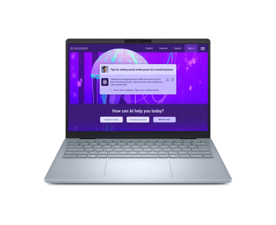 Dell 14 Plus DB14250, CPU: Core Ultra 5 226V, RAM: RAM 16 GB, Ổ cứng: SSD 512GB, Độ phân giải : Full HD+, Màu sắc: Ice Blue - hình số 
