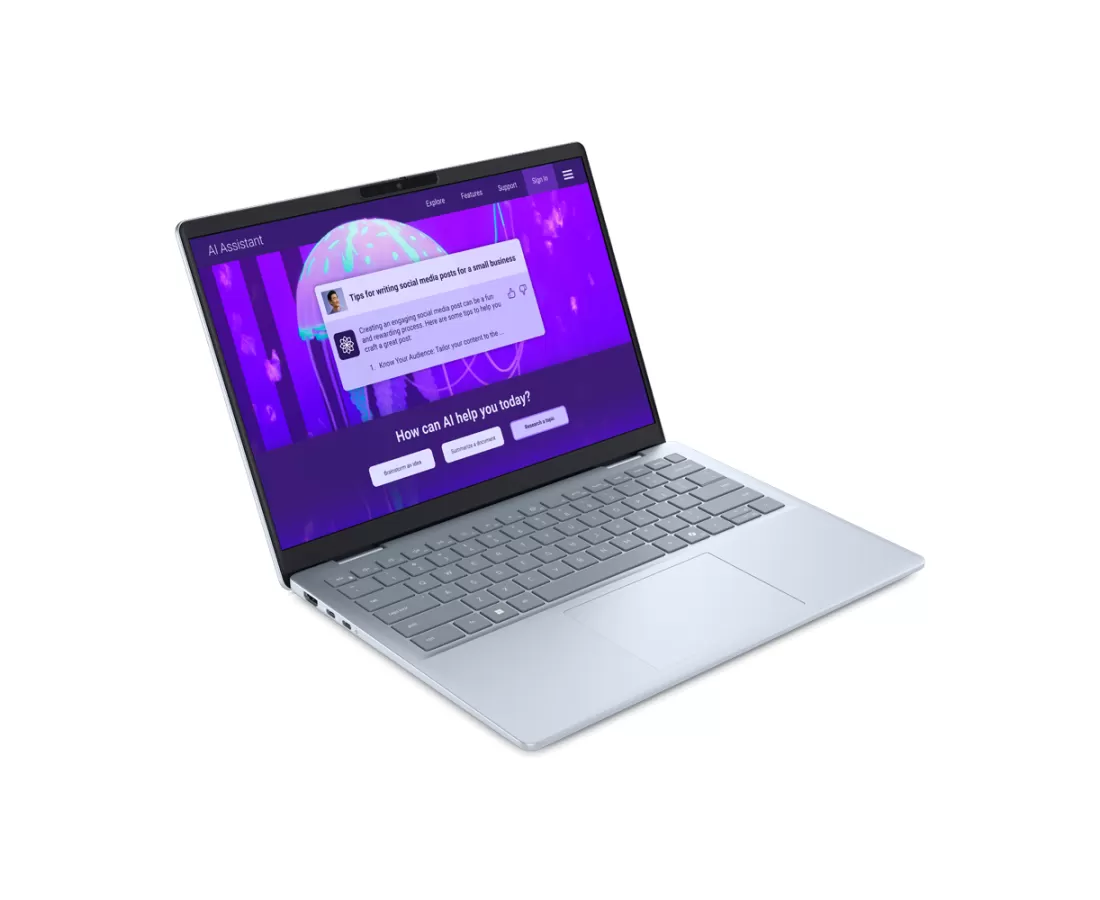 Dell 14 Plus DB14250, CPU: Core Ultra 5 226V, RAM: RAM 16 GB, Ổ cứng: SSD 512GB, Độ phân giải : Full HD+, Màu sắc: Ice Blue - hình số , 2 image