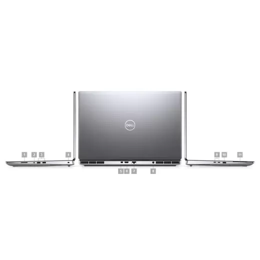 Dell Precision 7750, CPU: Core i7 10850H, RAM: RAM 16 GB, Ổ cứng: SSD 512GB, Độ phân giải : Full HD, Card đồ họa: Quadro RTX 3000 - hình số , 6 image