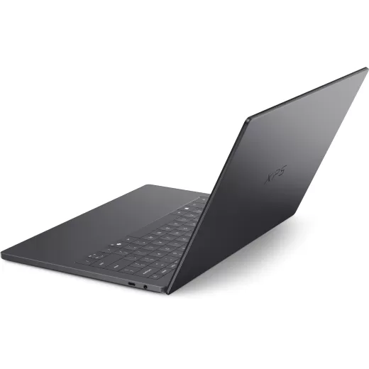 Dell XPS mở góc thấp cho thấy độ mỏng và bản lề chắc chắn