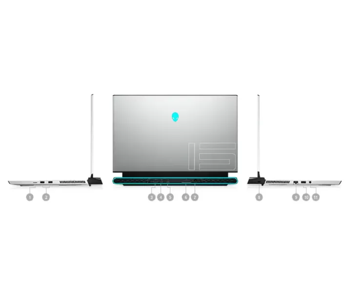Alienware M15 R3, CPU: Core i7 10750H, RAM: RAM 16 GB, Ổ cứng: SSD 256GB, Độ phân giải : Full HD, Card đồ họa: GTX 1660Ti - hình số , 9 image