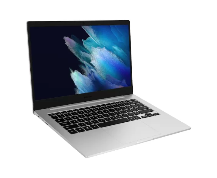 Samsung Galaxy Book Go, CPU: Snapdragon 7c Gen 2, RAM: RAM 4 GB, Ổ cứng: SSD 128GB, Độ phân giải : Full HD, Card đồ họa: Qualcomm Adreno, Storage Type: HDD 2.5-inch 5400 rpm, Màu sắc: Silver - hình số , 2 image