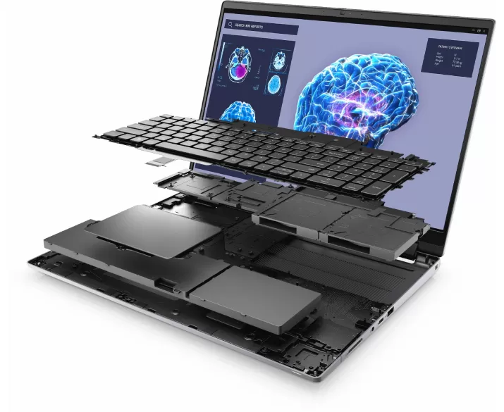 Dell Precision 7680, CPU: Core i9 13950HX, RAM: RAM 64GB, Ổ cứng: SSD 1TB, Độ phân giải: FHD+, Card đồ họa: NVIDIA RTX 3500 Ada, Màu sắc: Dark Gray - hình số , 8 image