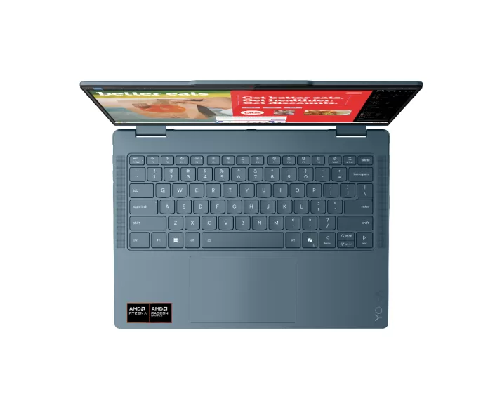 Lenovo Yoga 7 2 in 1 14AKP10, CPU: Ryzen AI 5 340, RAM: RAM 16 GB, Ổ cứng: SSD 512GB, Độ phân giải: Quad HD+, Card đồ họa: AMD Radeon Graphics, Kích thước màn hình: 14 inch, Loại màn hình: Laptop Touch, Hệ điều hành: Windows 11, Màu sắc: Tidal Teal - hình số , 14 image