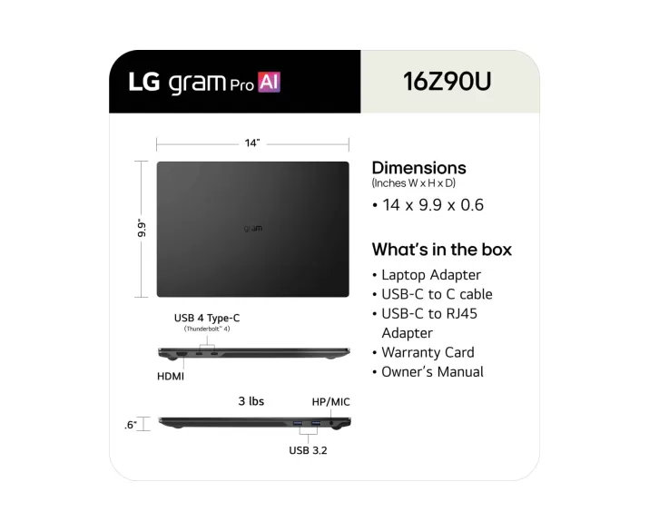 LG gram Pro 16 16Z90U - hình số , 9 image