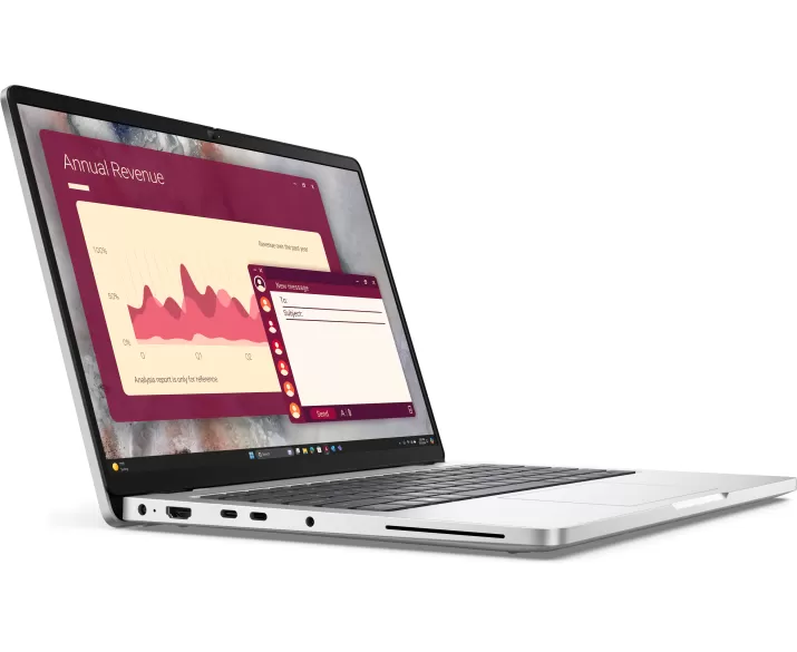 Dell Pro 14 PC14250, CPU: Core Ultra 7 255U, RAM: RAM 16 GB, Ổ cứng: SSD 512GB, Độ phân giải: Full HD+, Card đồ họa: Intel Graphic, Kích thước màn hình: 14 inch, Loại màn hình: Laptop Non-Touch, Hệ điều hành: Windows 11, Màu sắc: Platinum Silver - hình số , 2 image