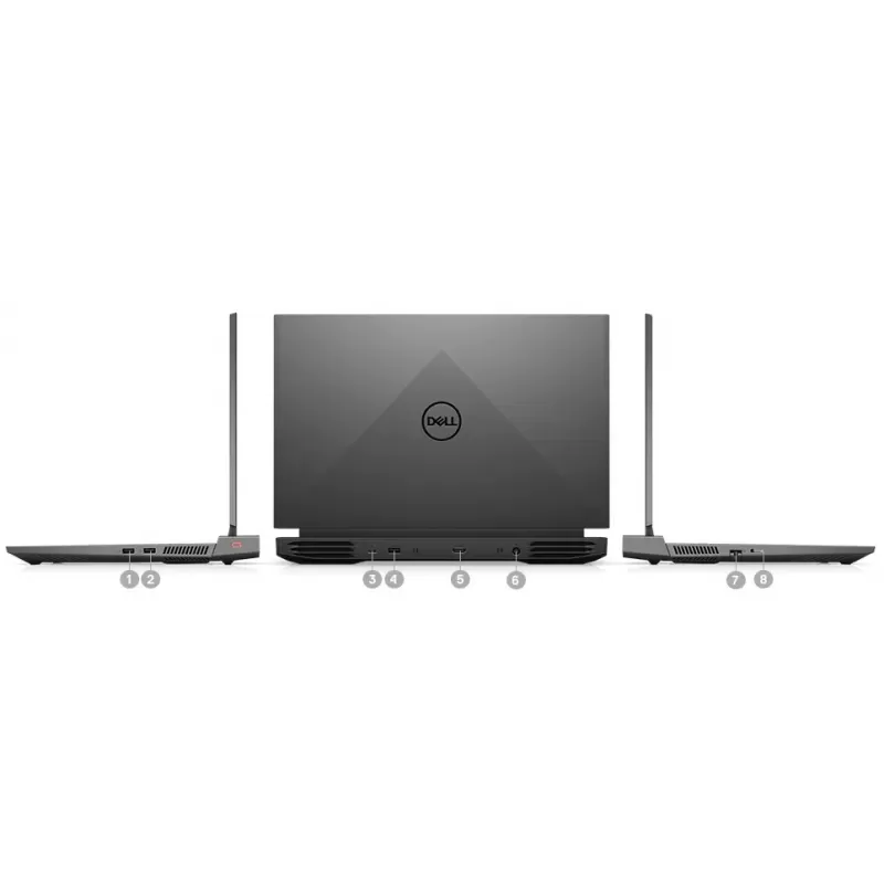 Dell G15 Gaming - hình số , 7 image Dell G15 Gaming, CPU: Core i5 10500H, RAM: RAM 8 GB, Ổ cứng: SSD 256GB, Độ phân giải : Full HD, Card đồ họa: NVIDIA GeForce GTX 1650, Màu sắc: Dark Shadow Grey - hình số , 7 image