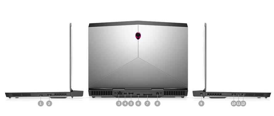 Alienware 13 ports and slots
