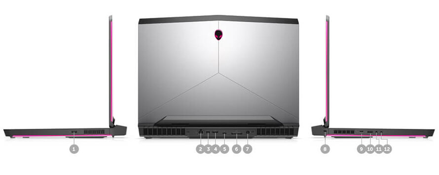 Alienware 17 R3 2017 ports