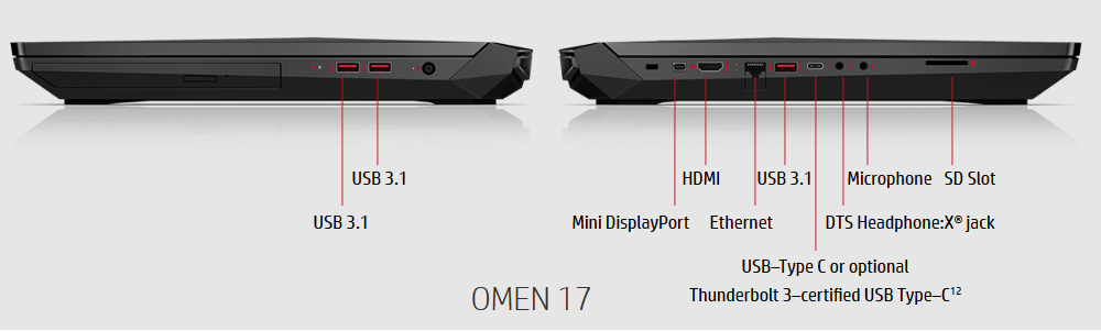 New HP Omen 17t 2017 New Design - Core i7 7700HQ, GTX 1050Ti, GTX 1070