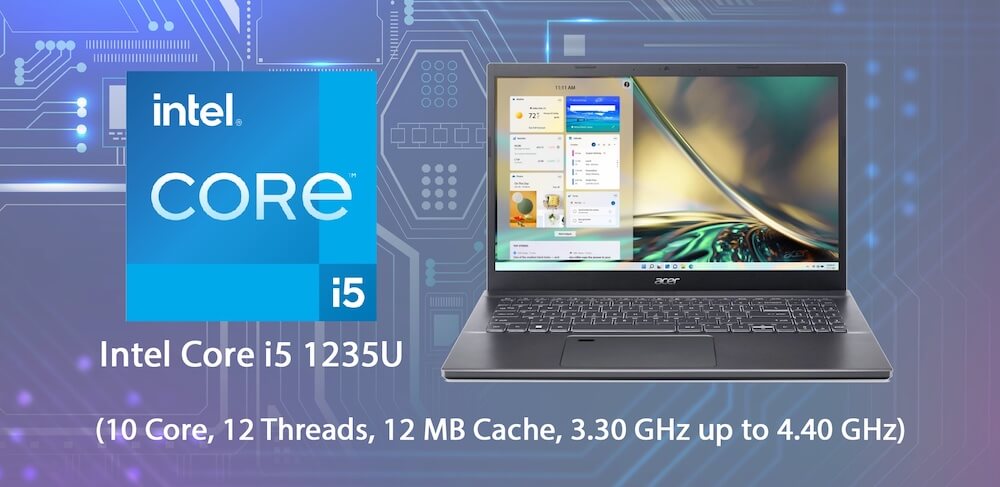 Laptop Acer Aspire 5 2022 - A515-57-52YQ Core i5-1235U 8GB RAM 512GB SSD 15.6" FHD Windows 11