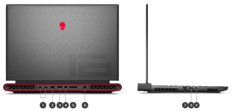 Laptop Gaming Alienware M16 R1 AMD Ryzen 7 - 7745HX RAM 16GB SSD 512GB RTX 4060 8G 16-inch QHD+ Windows 11