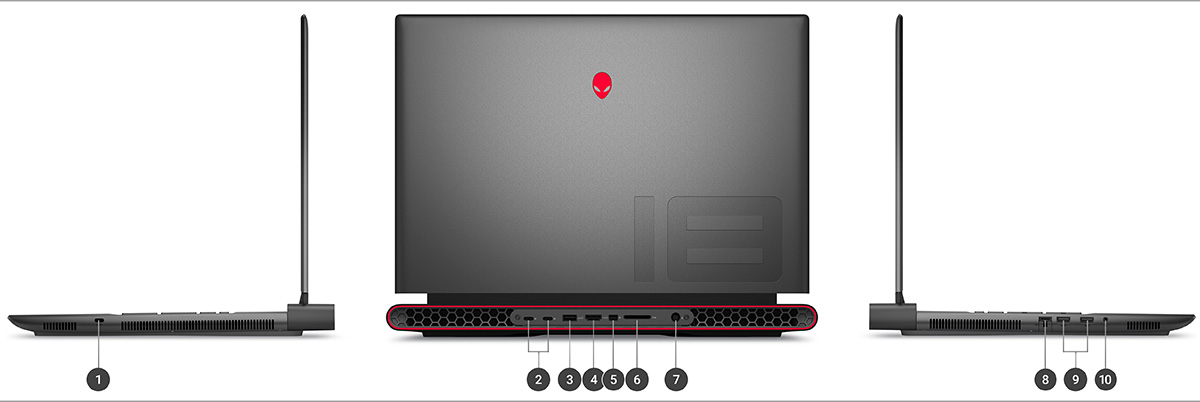 Laptop Gaming Dell Alienware M18 R1 AMD Ryzen 7-7745HX RAM 16GB SSD 512GB RTX 4060 8GB 18-inch FHD+ Windows 11