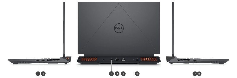 Laptop Dell Gaming G15 5535 Ryzen 5 - 7640HS RAM 16GB SSD 1TB RTX 3050 6G 15.6-inch FHD 120Hz Windows 11 Dark Shadow Gray