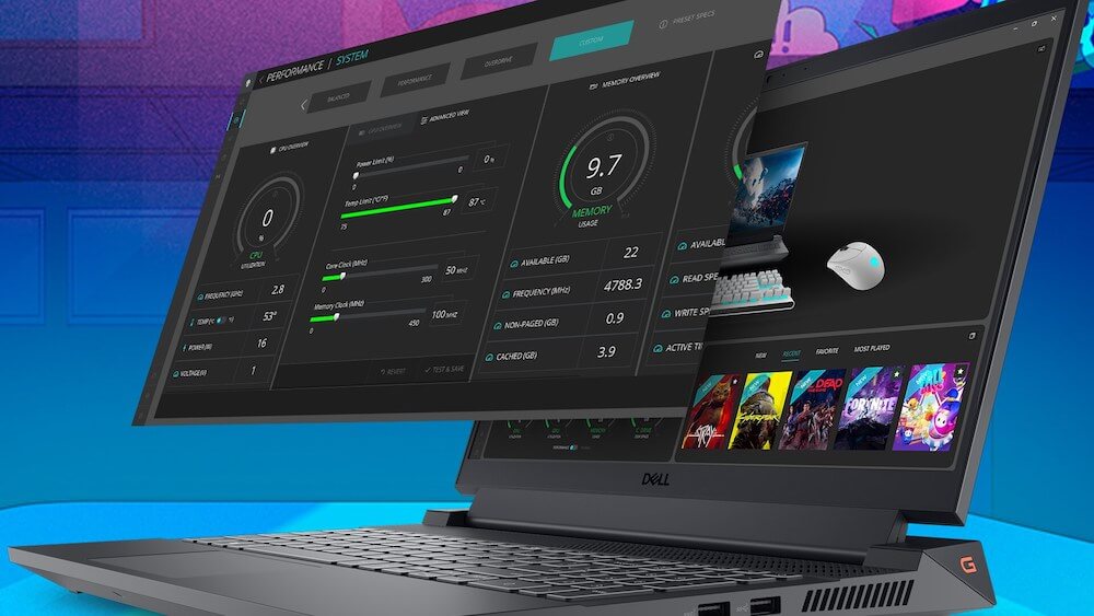 Laptop Gaming Dell G15 5520 Core i7 12700H RAM 16GB SSD 512GB 15.6 inch FHD RTX 3050Ti Windows 11 Home