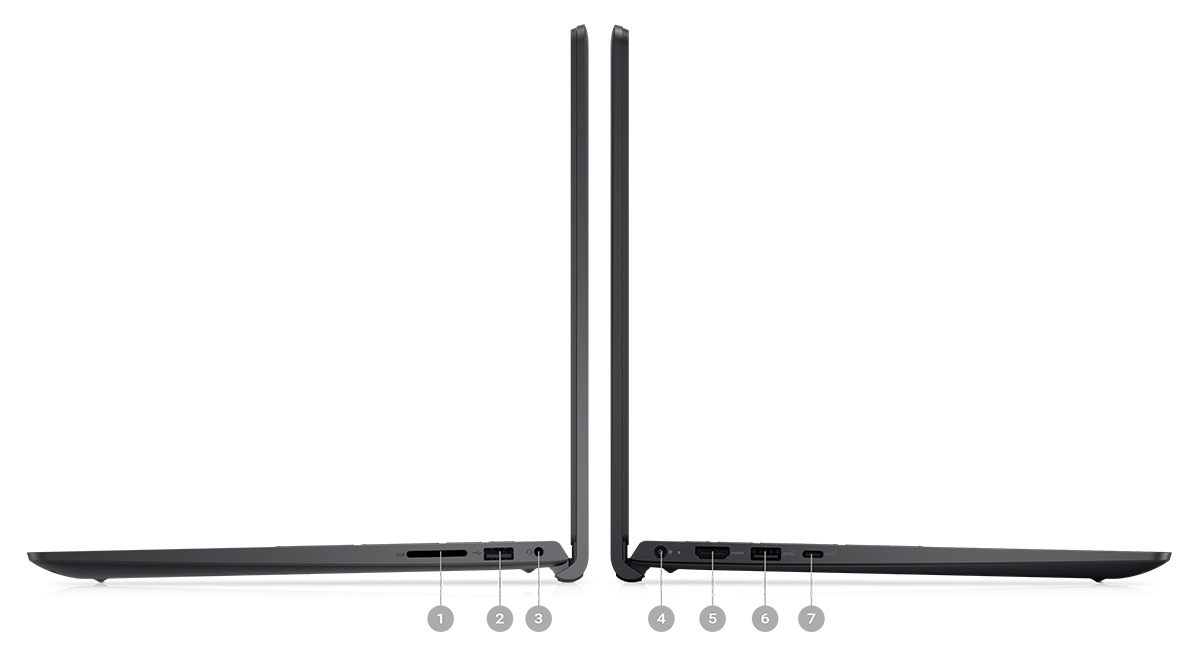 Laptop Dell Inspiron 3535 Ryzen 5 7530U RAM 8GB SSD 256GB 15.6-inch FHD Windows 11 - Black