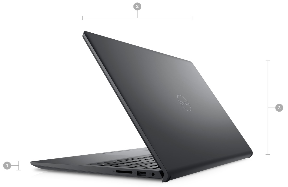 Laptop Dell Inspiron 3535 Ryzen 5 7530U RAM 8GB SSD 256GB 15.6-inch FHD Windows 11 - Black
