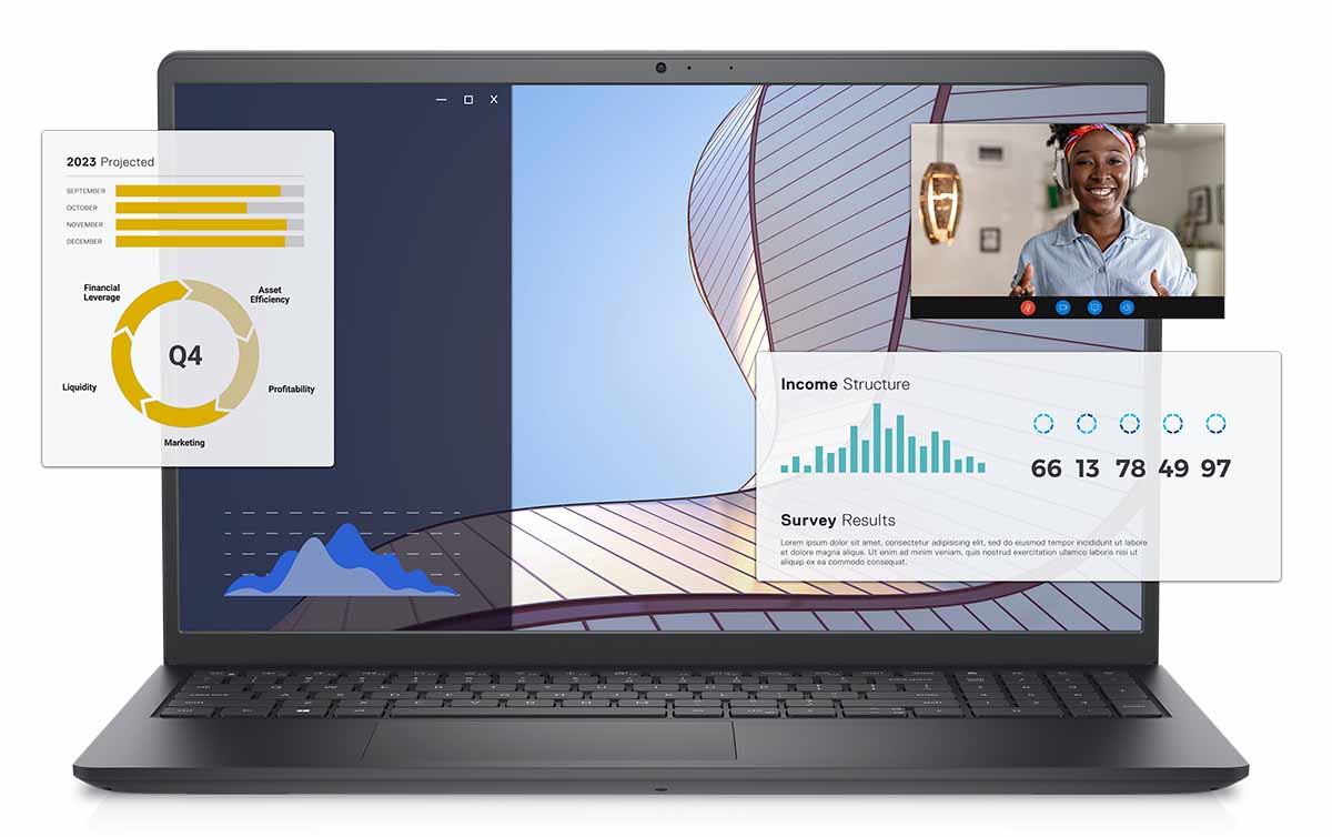 Laptop Dell Vostro 3535 Ryzen 7-7730U RAM 16GB SSD 512GB 15.6-inch FHD Windows 11