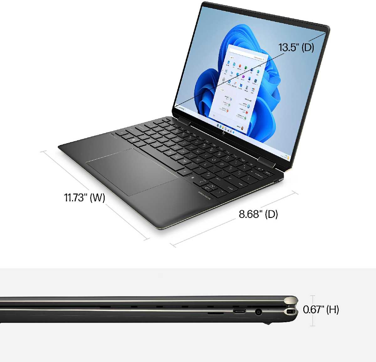 Laptop HP Spectre X360 14-ef2013dx Core i7-1355U RAM 16GB SSD 512GB 13.5 inch FHD+ Touch Windows 11