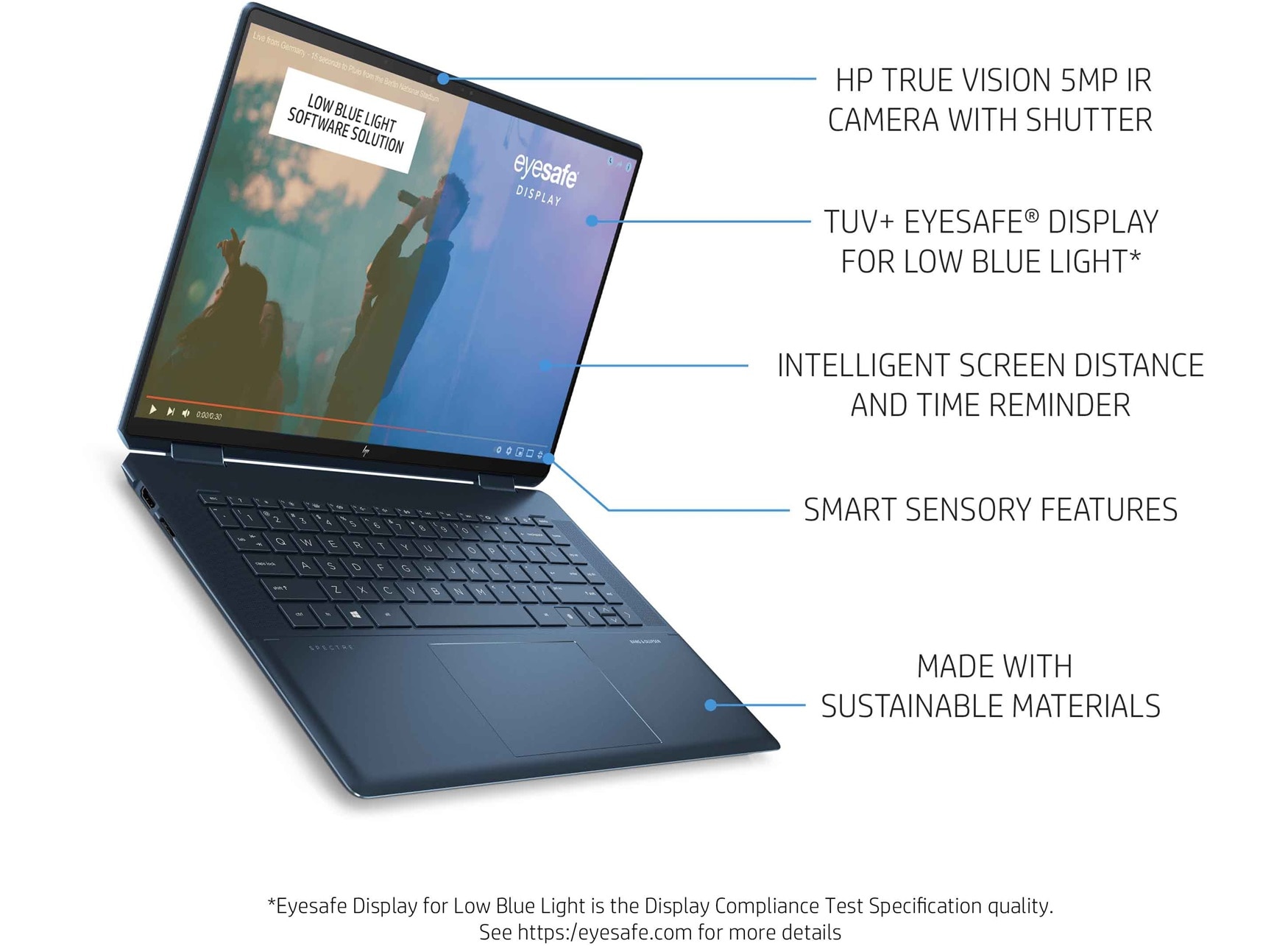 Laptop Hp Spectre X360 16 Gen 13th Core i7-1360P RAM 16GB SSD 1TB Intel Arc A370M 4GB DDR6 16 inch UHD+ Windows 11