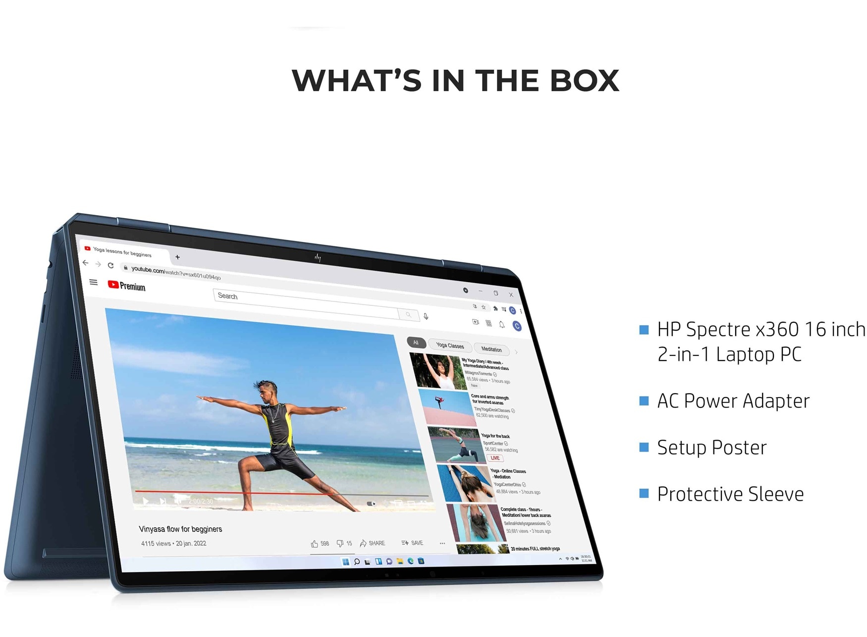 Laptop Hp Spectre X360 16 Gen 13th Core i7-1360P RAM 16GB SSD 1TB Intel Arc A370M 4GB DDR6 16 inch UHD+ Windows 11