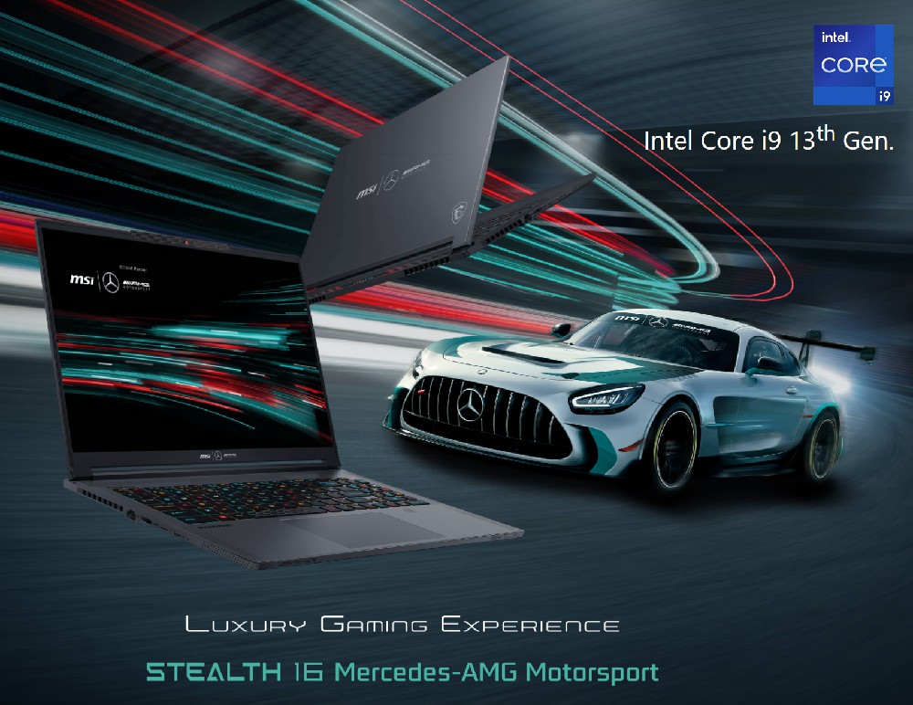 Laptop MSI Stealth 16 Mercedes-AMG A13VG-236 Core i9-13900H RAM 64GB SSD 2TB RTX 4070 8G GDDR6 16-inch UHD+ OLED Windows 11