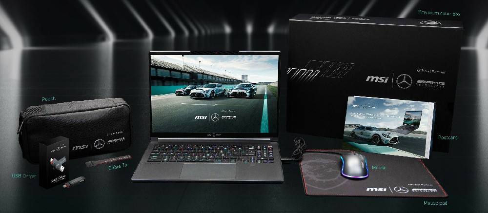 Laptop MSI Stealth 16 Mercedes-AMG A13VG-236 Core i9-13900H RAM 64GB SSD 2TB RTX 4070 8G GDDR6 16-inch UHD+ OLED Windows 11
