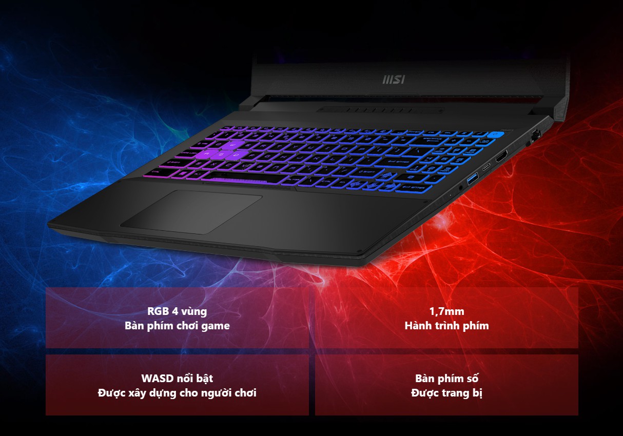 Laptop MSI Katana 15 B13VEK-277US Core i7 13620H 16GB 1TB SSD 15.6 inch FHD RTX 4050 Windows 11