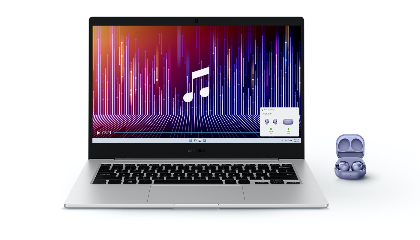 Laptop Samsung Galaxy Book Go Snapdragon 7c Gen 2 RAM 4GB SSD 128GB 14-inch FHD LED Windows 11