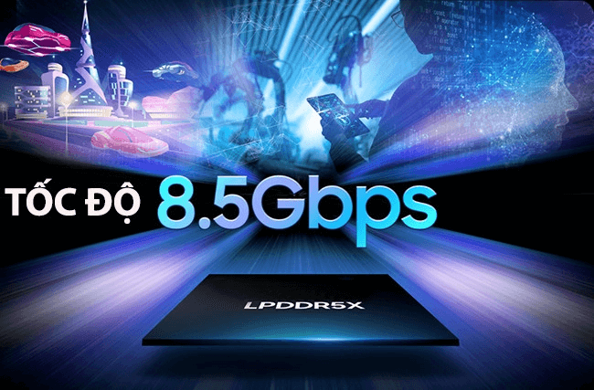 RAM LPDDR5x tăng hiệu suất và tiết kiệm năng lượng