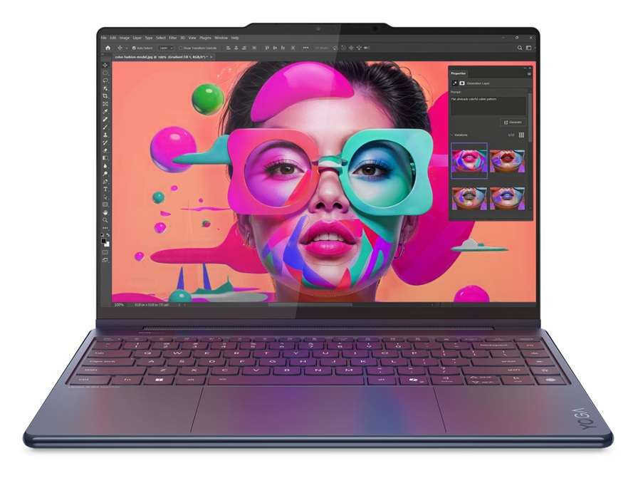 Lenovo Yoga 9 2 in 1 14ILL10 hiển thị màu chân thực, sắc nét