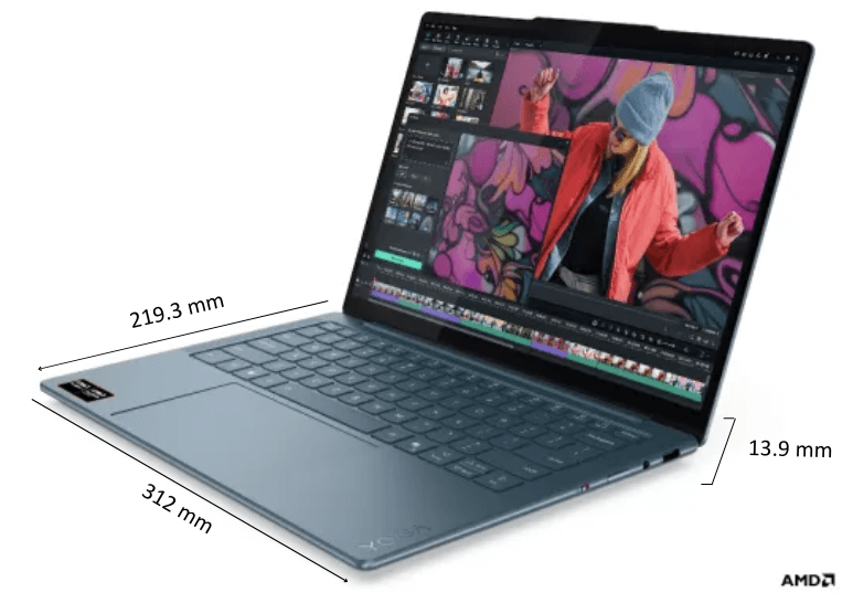 Kích thước Lenovo Yoga Slim 7 14AKP10 
