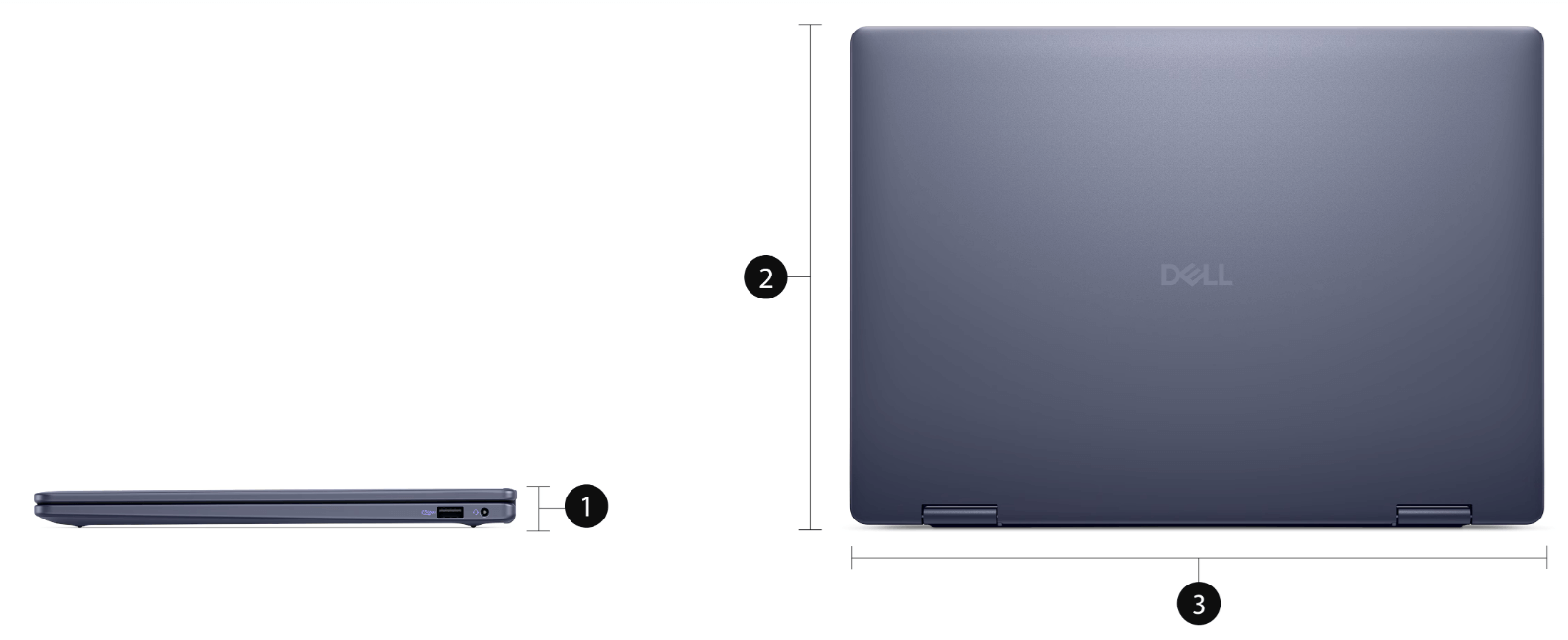 Kích thước Dell 14 Plus 2 in 1 DB04255