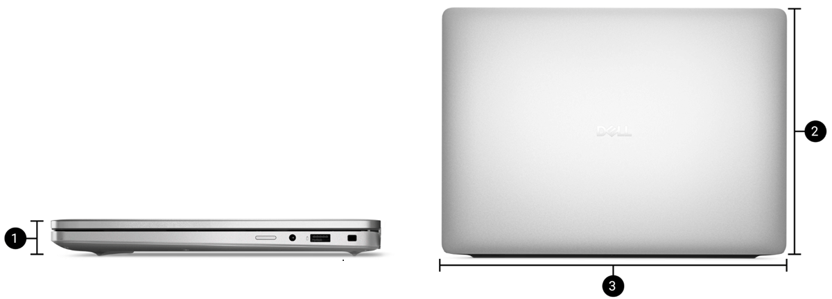Dell Pro 13 Plus PB13255 kích thước
