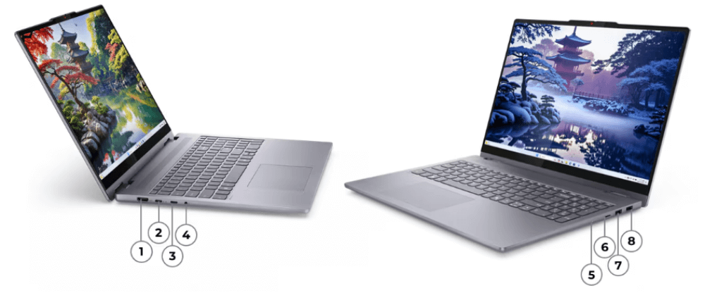 Cổng kết nối của laptop Lenovo IdeaPad 5 2 in 1 16IAL10