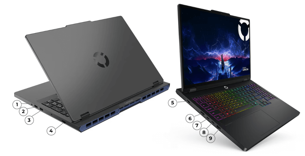 Cổng kết nối laptop Lenovo Legion 5 15IAX10