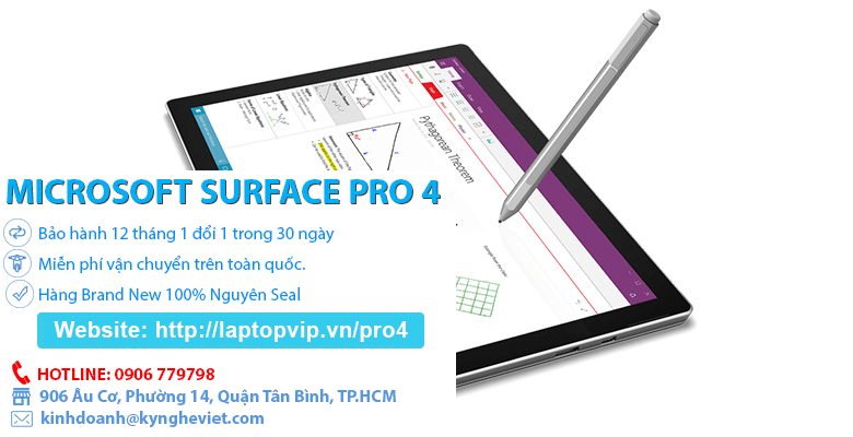 Màn hình Surface Pro 4 sắc nét